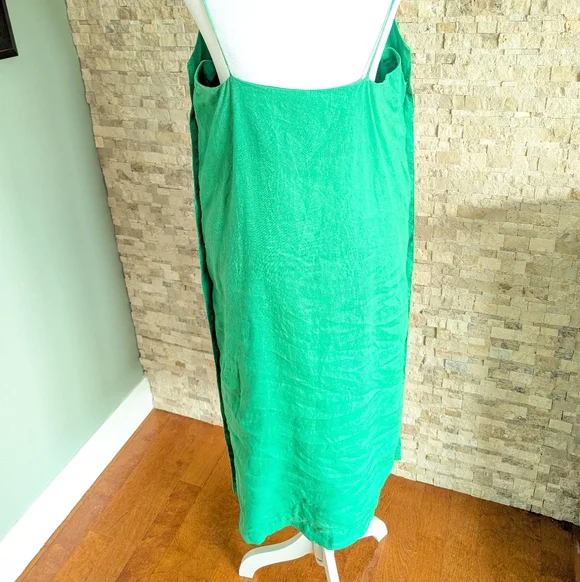 Mara Hoffman Heidi Organic Linen Midi Dress Green Sustainable Eco Designer Med - Picture 4 of 14